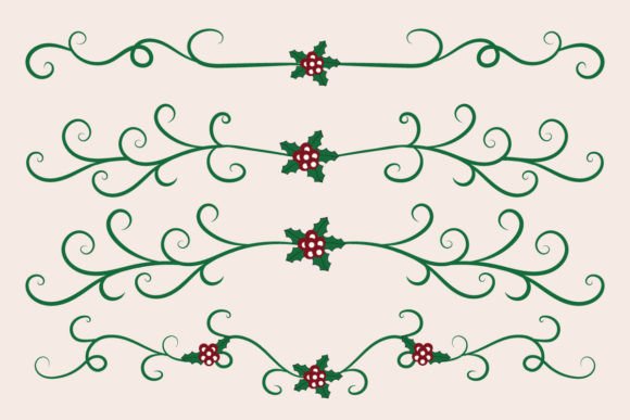 Christmas Lines Separator Text Dividers