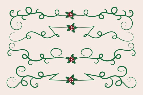 Christmas Lines Separator Text Dividers