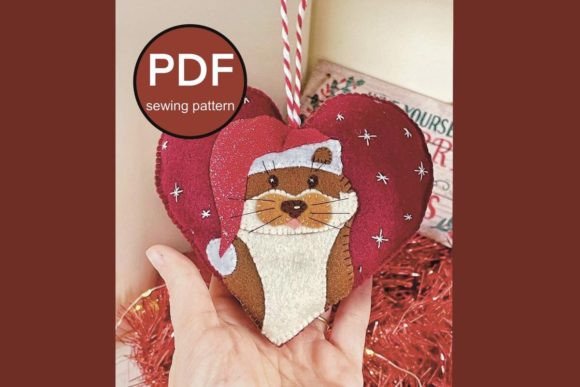 Christmas Ornament Sewing Pattern Otter