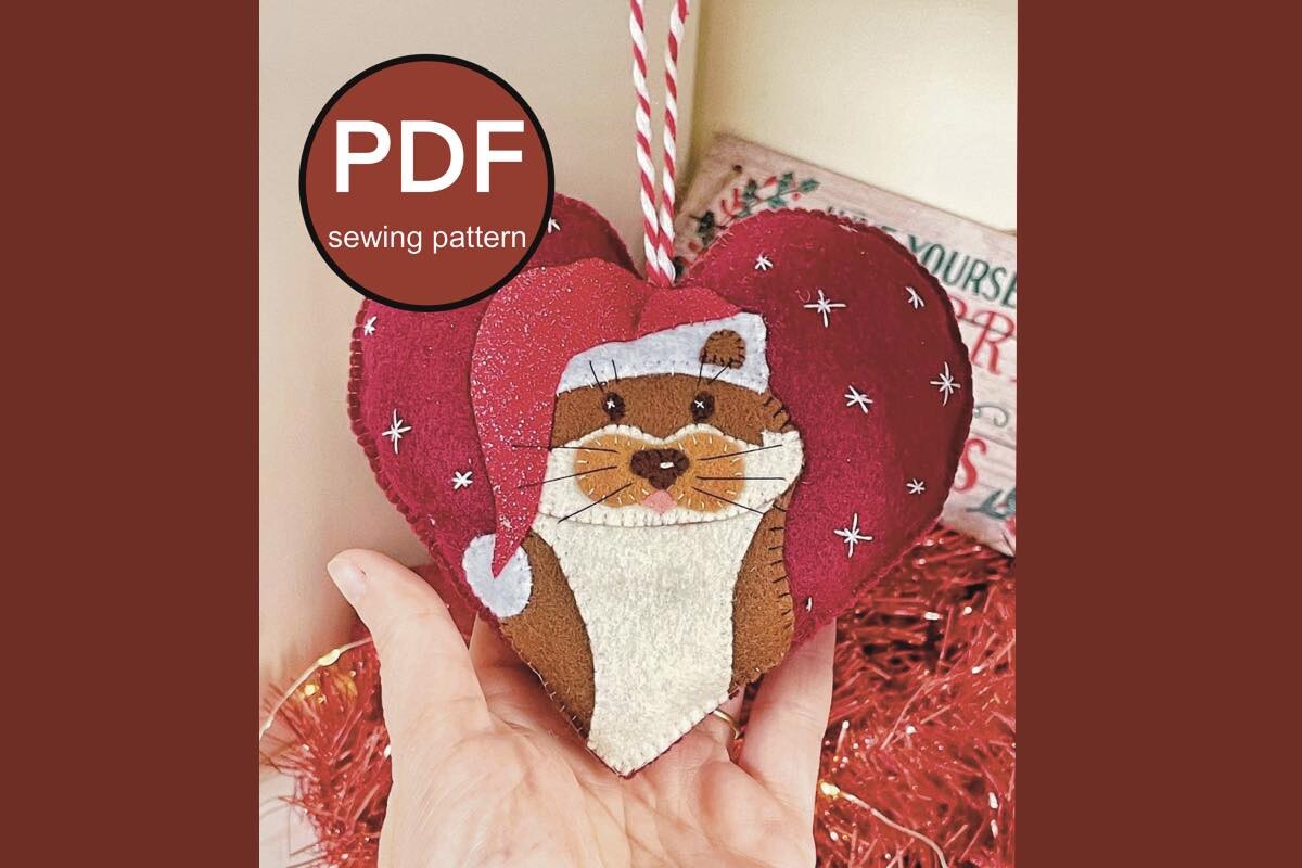 Christmas Ornament Sewing Pattern Otter