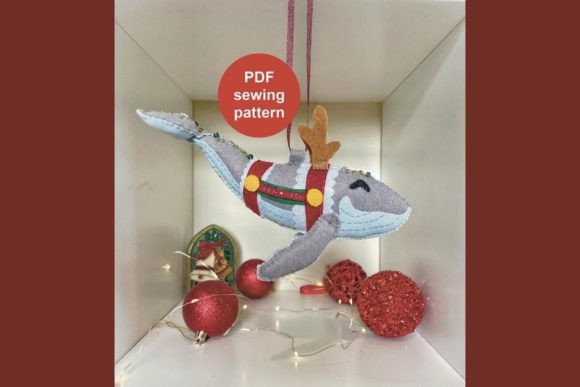 Christmas Ornament Whale Sewing Pattern