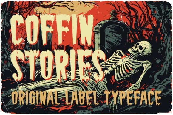 Coffin Stories Font by Vozzy Vintage Fonts And Graphics · Creative Fabrica font preview