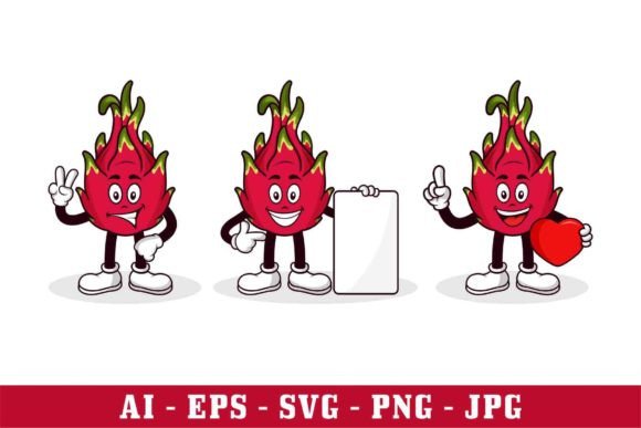 Dragon Fruit Cartoon Character Design