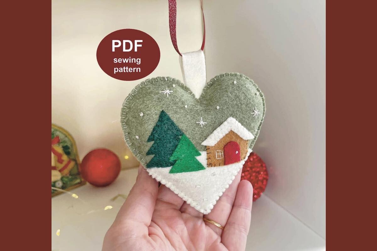Felt Christmas Ornament Sewing Pattern