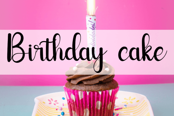 Happy Brithday Font PNG with transparent background - Preview 1