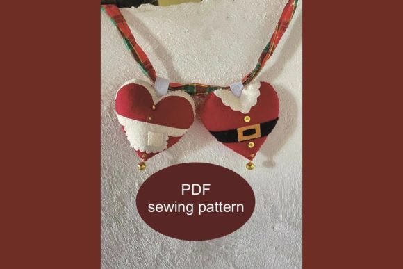 Mr and Mrs Claus Ornament Sewing Pattern