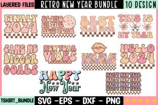 Retro New Year SVG Bundle Graphic by Dixie Rose2004 · Creative Fabrica