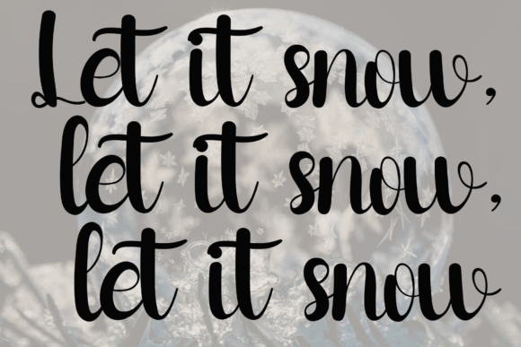 Snow Beautiful Font PNG with transparent background - Preview 4