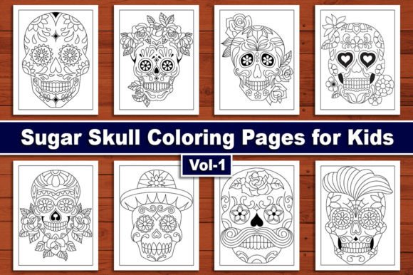 Sugar Skull Coloring Pages for Kids 6-12