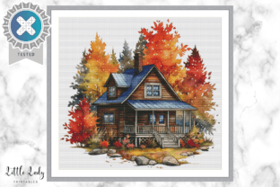 fall pattern - chesed cottage crafts | svg files |... Autumn Cottage Cross Stitch Pattern PDF Graphic by TheWhimsySubHub ...