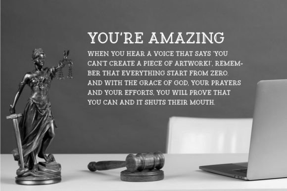 Big Lawyer Font PNG with transparent background - Preview 1