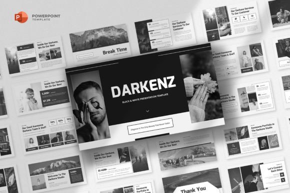 Black and White Powerpoint Template