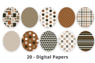 Brown Earth Tones Digital Paper Graphic by Lemon Paper Lab · Creative ...