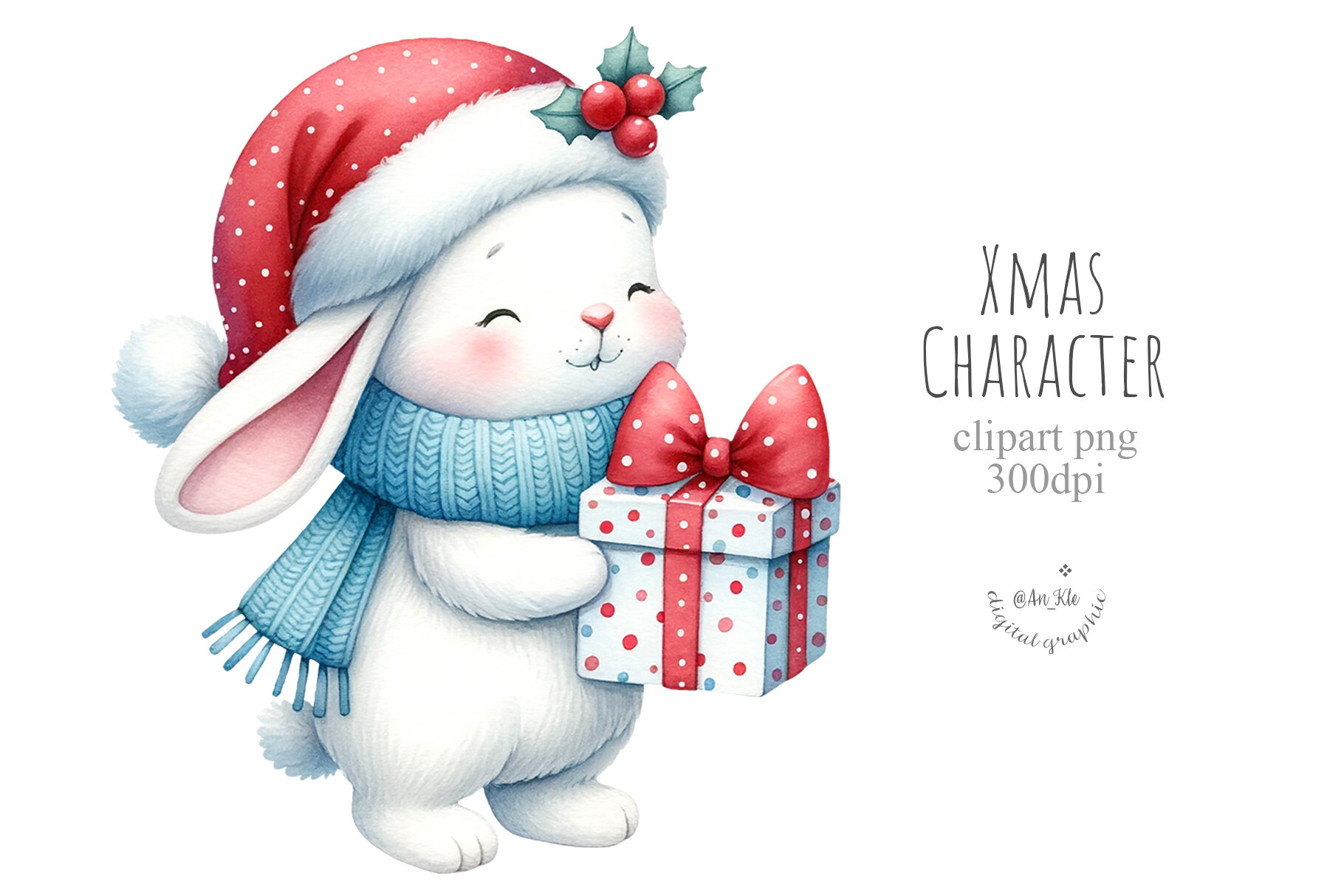 Christmas Bunny Graphic by Architekt_AT · Creative Fabrica