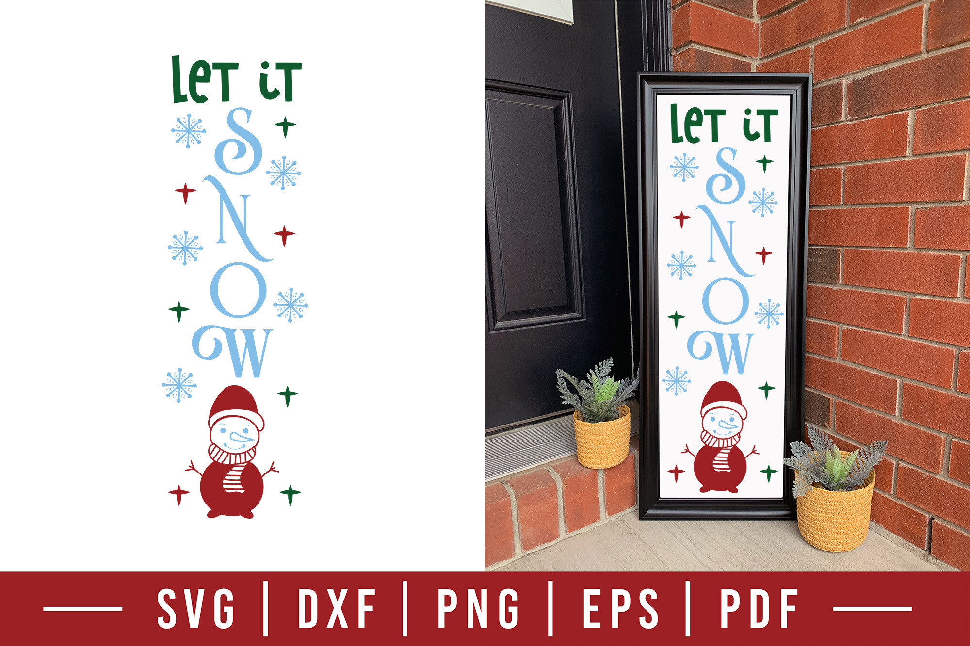 Let It Snow | Christmas Porch Sign SVG Graphic by CraftlabSVG ...