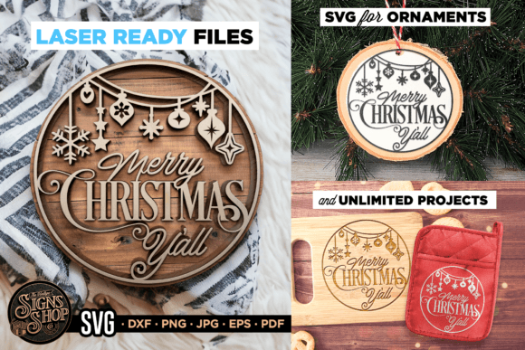 Merry Christmas Yall | SVG Door Sign
