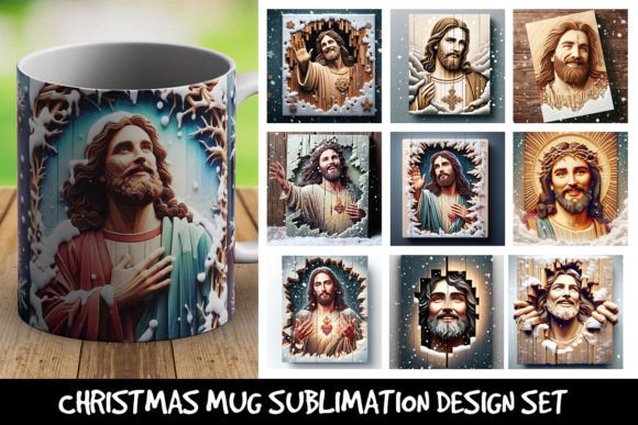 Christmas Mug Sublimation Design Set 1 Graphics