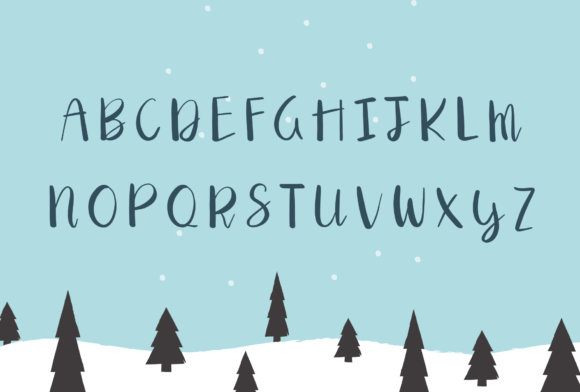 Christmas Night Font PNG with transparent background - Preview 1