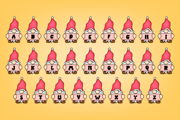 Color Gnome Font PNG with transparent background - Preview 4