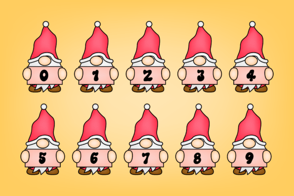 Color Gnome Font PNG with transparent background - Preview 5