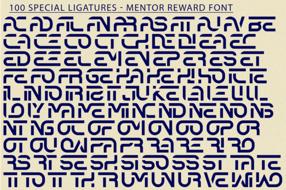 Mentor Reward Font PNG with transparent background - Preview 6