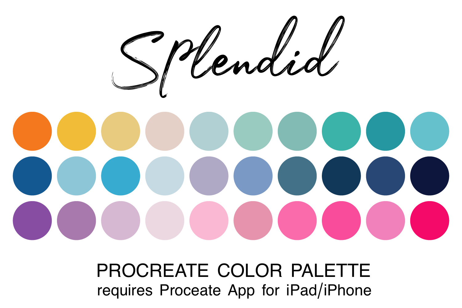Splendid Procreate Color Palette Graphic by JulieCampbellDesigns ...