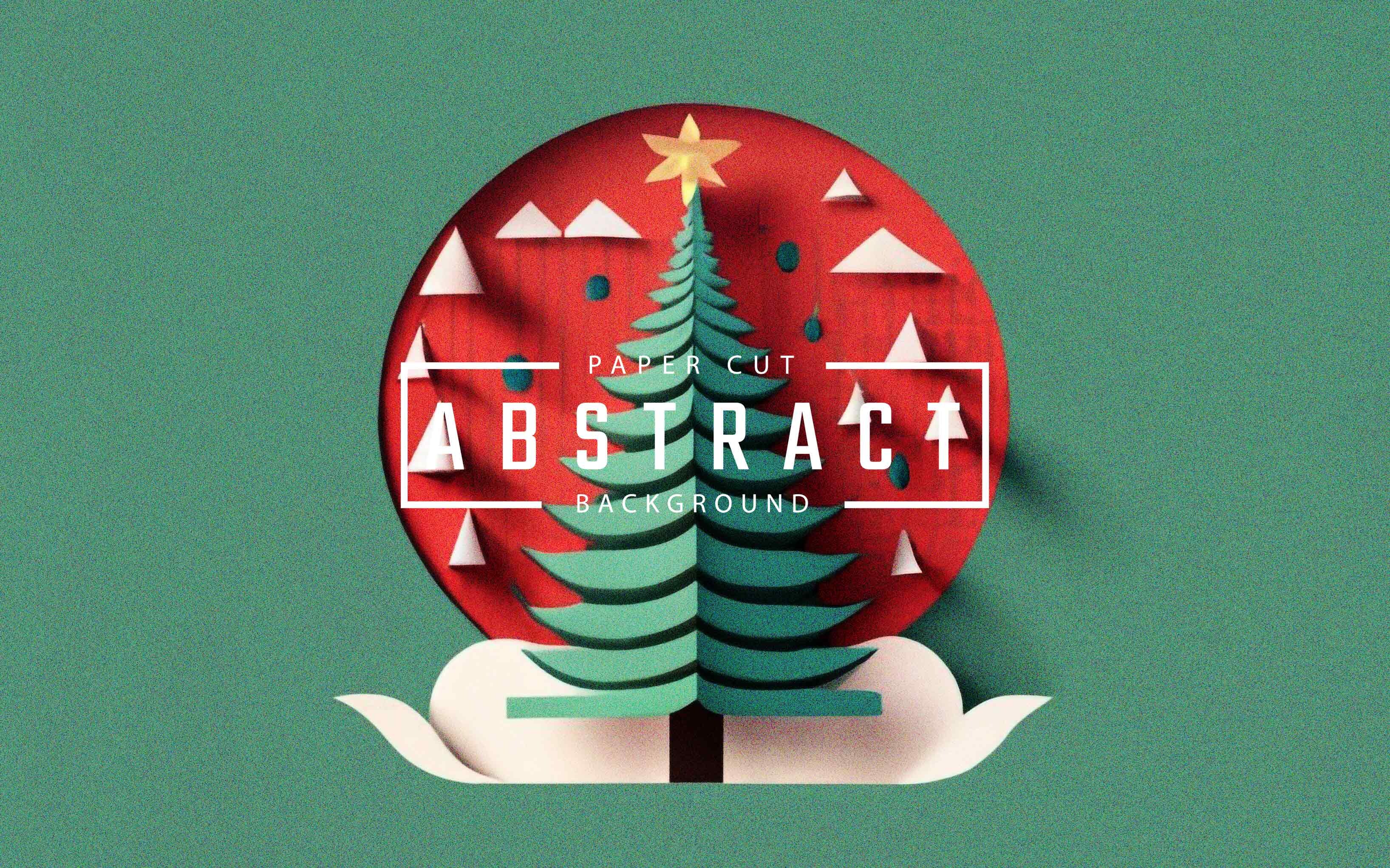 Merry Christmas and Paper Cut Background Graphic by Boy William ...