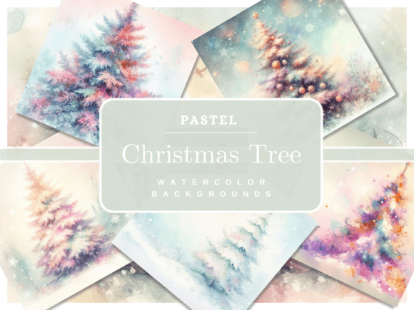 20 Pastel Christmas Tree Backgrounds