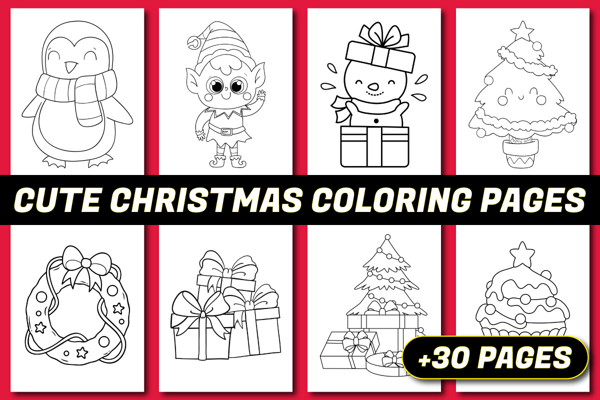 CUTE CHRISTMAS COLORING BOOK
