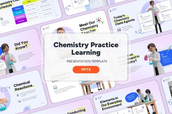 Preview of Chemistry Practice Learning - Powerpoint education presentation template