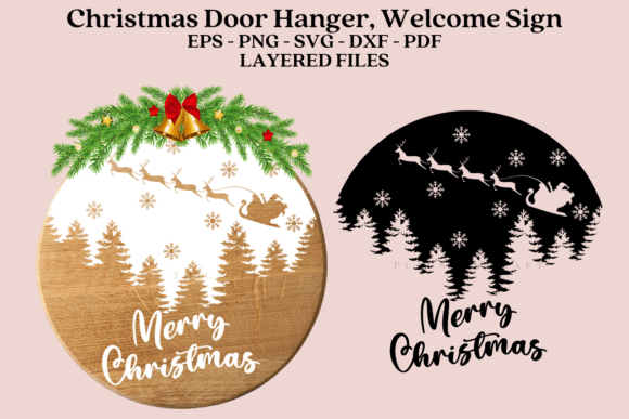 Christmas Door Sign Svg Christmas Svg Graphics