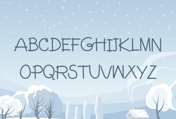 Christmas Snow Font - Preview 1