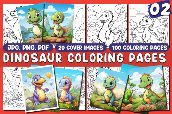 Dinosaur Coloring Pages for Kids Vol-02