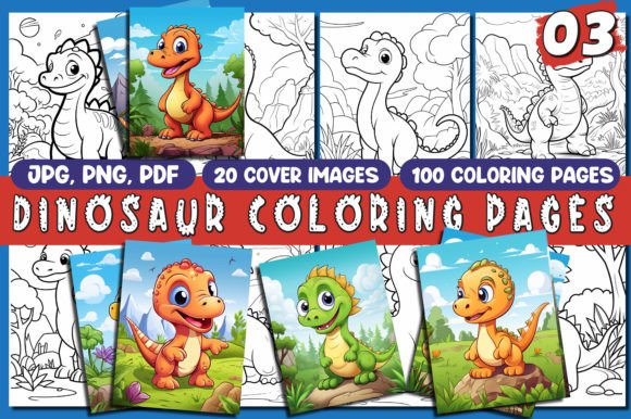 Dinosaur Coloring Pages for Kids Vol-03