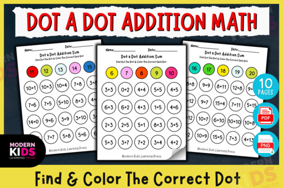 Dot a Dot Addition Math Activities