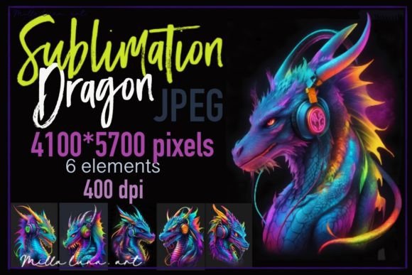 Dragon Illustration JPEG Graphic New Yea Graphic Illustrations By Milla luna. art