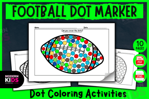 Football Dot Marker - Dot Coloring Pages