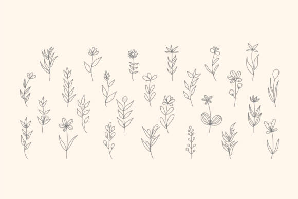 Leaves Garden Font PNG with transparent background - Preview 1