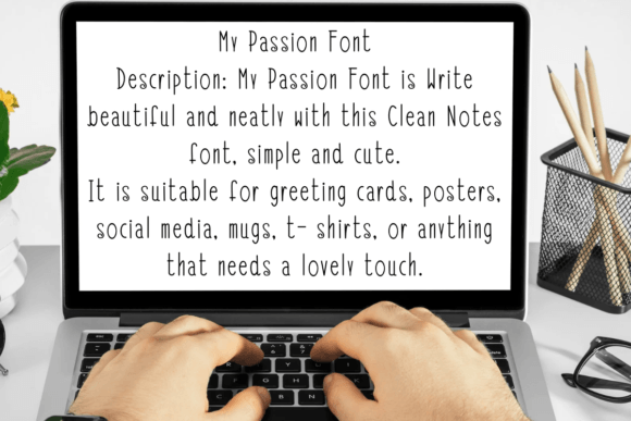 My Passion Font PNG with transparent background - Preview 2