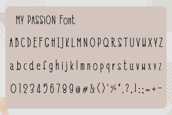 My Passion Font PNG with transparent background - Preview 6