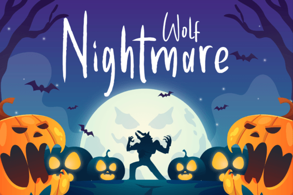 Nightfully Haunted Font PNG with transparent background - Preview 1