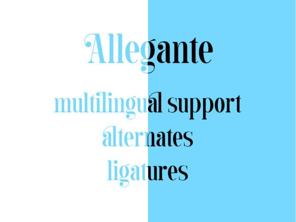 Allegante Font - Preview 4