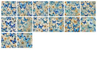 Blue Butterfly Watercolor Paper Graphic by Pixy Graphic · Creative Fabrica