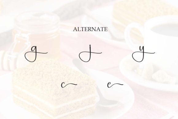 Honeycake Font PNG with transparent background - Preview 6