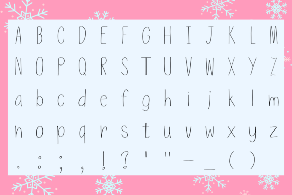 Pink Christmas Font PNG with transparent background - Preview 1