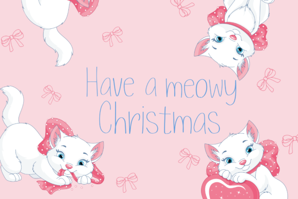 Pink Christmas Font PNG with transparent background - Preview 2