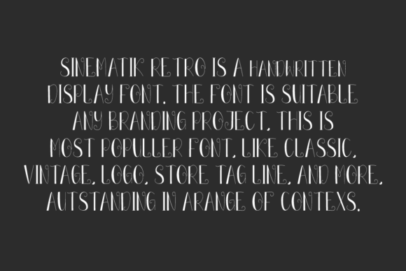 Sinematik Retro Font PNG with transparent background - Preview 4