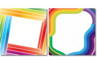 Abstract Rainbow Border Backgrounds Graphic by VYCstore · Creative Fabrica