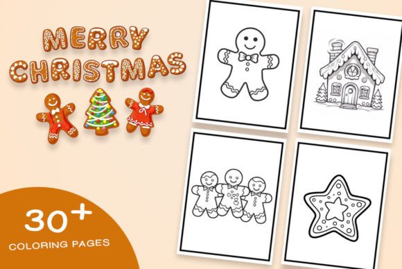 Christmas Gingerbread Coloring Pages