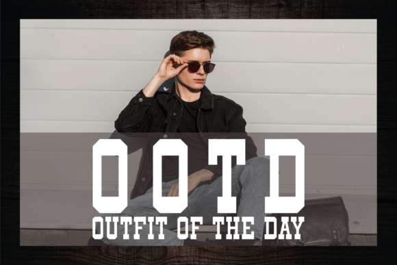 Famous Varsity Font PNG with transparent background - Preview 4